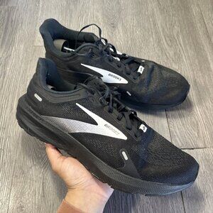 BROOKS MEN'S LAUNCH 9 RUN Black White Running Shoes Size 12 Wide (2E)